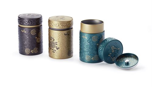Tea Storage -Floral Embossed