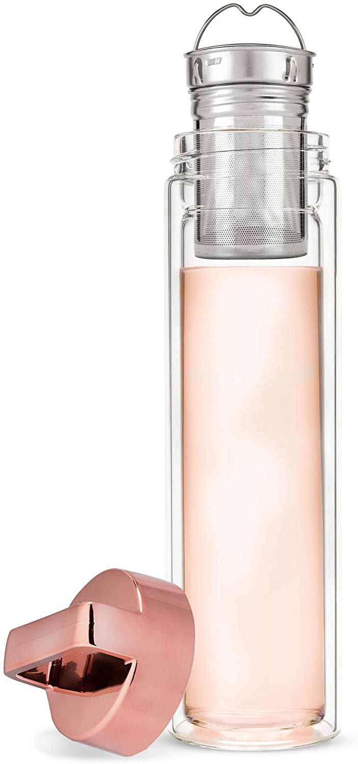 Tea Infuser Bottle W/Bamboo Lid